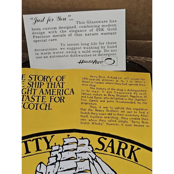 Cutty Sark Scotch Whiskey 4 Old Fashioned Lowball Glasses Smoke - Picture 10 of 10